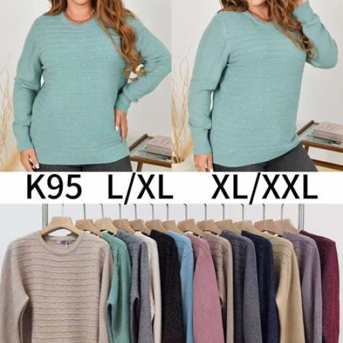 Свитер Anne-Kiss me (L-2XL) K95 mix (зима) Anne-Kiss me K95 mix