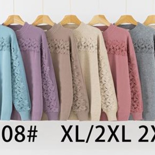 Свитер Anne-Kiss me (XL-3XL) Q2108 mix (деми) Anne-Kiss me Q2108 mix