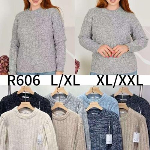 Свитер Anne-Kiss me (L-2XL) R606 mix (зима) Anne-Kiss me R606 mix