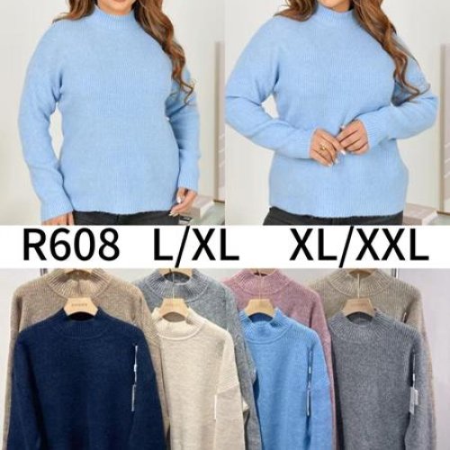 Свитер Anne-Kiss me (L-2XL) R608 mix (зима) Anne-Kiss me R608 mix