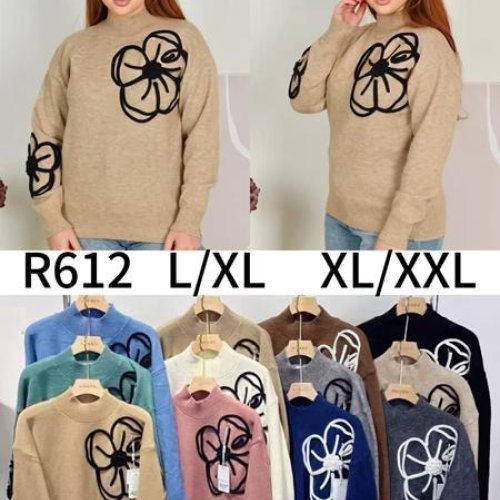 Свитер Anne-Kiss me (L-2XL) R612 mix (зима) Anne-Kiss me R612 mix