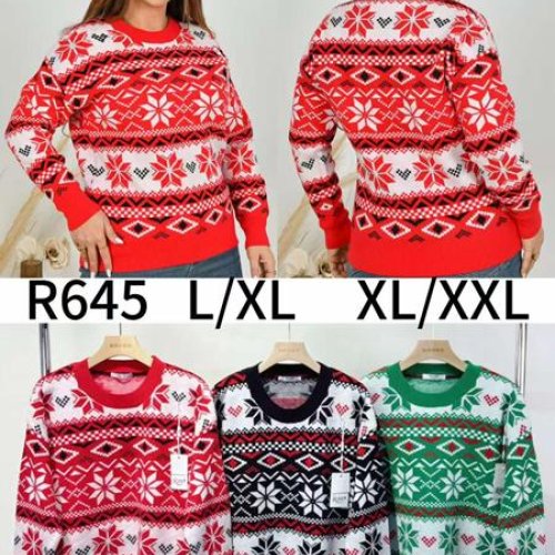 Свитер Anne-Kiss me (L-2XL) R645 mix (зима) Anne-Kiss me R645 mix