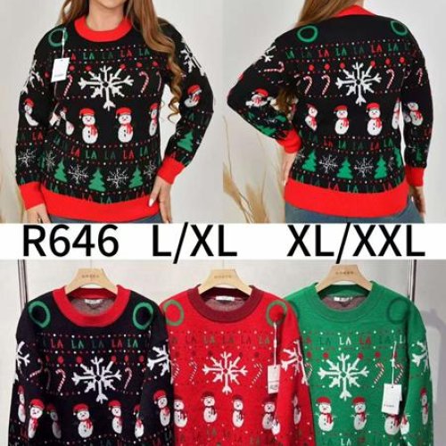 Свитер Anne-Kiss me (L-2XL) R646 mix (зима) Anne-Kiss me R646 mix