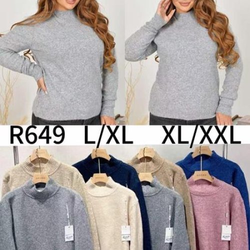 Свитер Anne-Kiss me (L-2XL) R649 mix (зима) Anne-Kiss me R649 mix