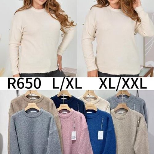 Свитер Anne-Kiss me (L-2XL) R650 mix (зима) Anne-Kiss me R650 mix