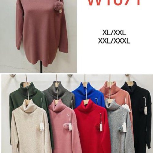 Свитер Anne-Kiss me (XL-3XL) W1071 mix (зима) Anne-Kiss me W1071 mix