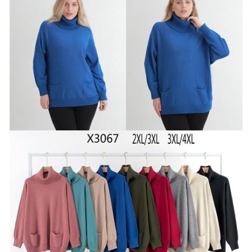 Свитер Anne-Kiss me (2XL-4XL) X3057 mix (зима) Anne-Kiss me X3057 mix