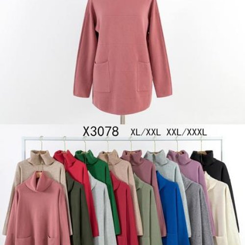 Свитер Anne-Kiss me (XL-3XL) X3078 mix (зима) Anne-Kiss me X3078 mix