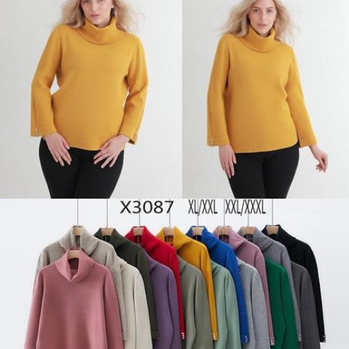 Свитер Anne-Kiss me (XL-3XL) X3087 mix (зима) Anne-Kiss me X3087 mix