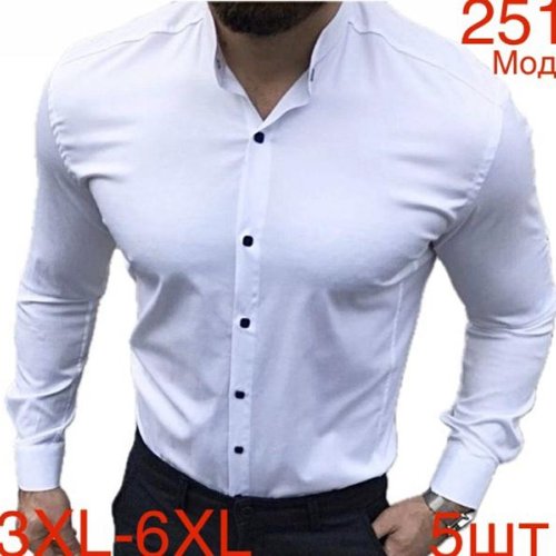 Рубашка Надийка (3XL-6XL) ND546-251 white (деми) Надийка ND546-251 white