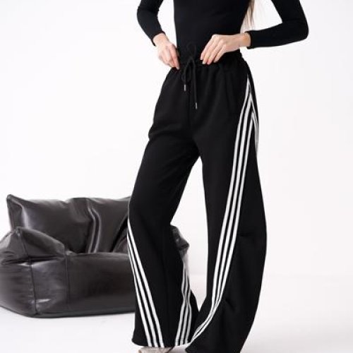 Штаны спорт Little Secret (M-XL) 9927 black (деми) Little Secret 9927 black