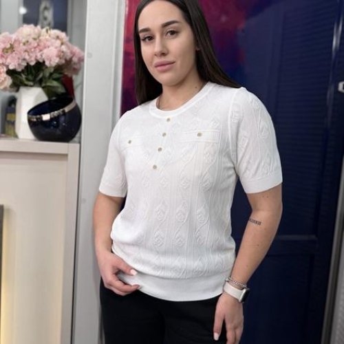 Футболка Style Nadezhda (one size) 2806 white (лето) Style Nadezhda 2806 white