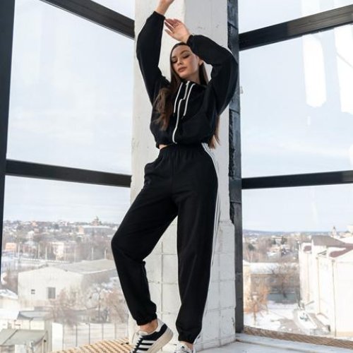 Костюм спорт AZNA (S-XL) Д94 black (деми) AZNA Д94 black