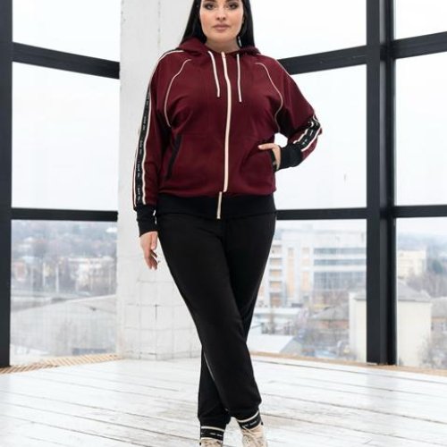 Костюм спорт AZNA (XL-4XL) Д108 wine (деми) AZNA Д108 wine
