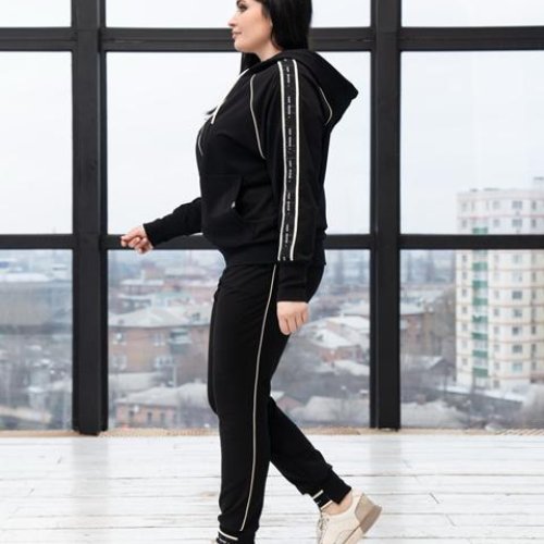 Костюм спорт AZNA (XL-4XL) Д108 black (деми) AZNA Д108 black