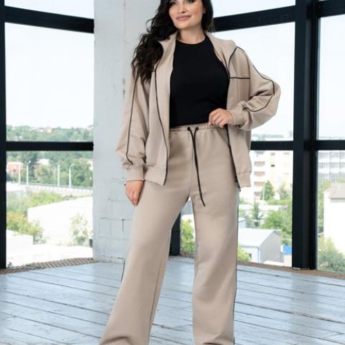 Костюм спорт AZNA (XL-4XL) Д150 beige (деми) AZNA Д150 beige