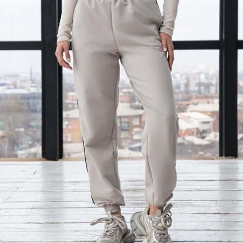 Штаны спорт AZNA (S-XL) Б98 beige (деми) AZNA Б98 beige