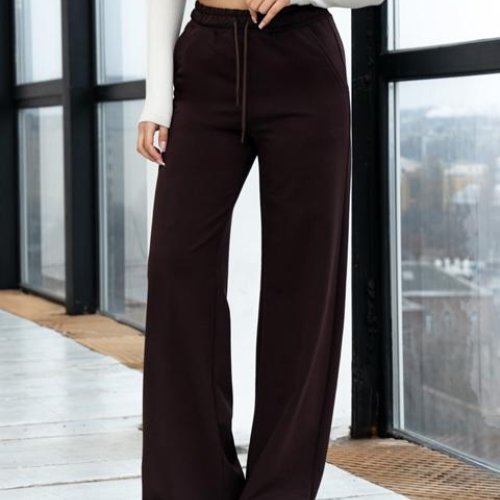 Штаны спорт AZNA (S-XL) Б44 brown (деми) AZNA Б44 brown