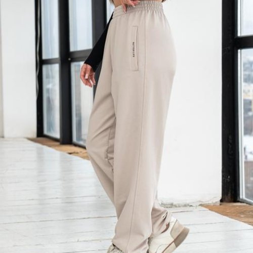 Штаны спорт AZNA (S-XL) Б82 beige (деми) AZNA Б82 beige