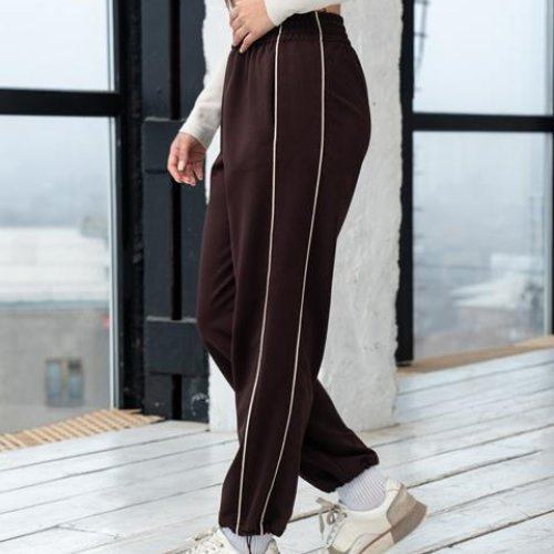 Штаны спорт AZNA (S-XL) Б16 brown (деми) AZNA Б16 brown