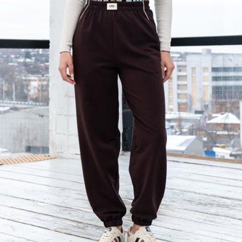 Штаны спорт AZNA (S-XL) Б03 brown (деми) AZNA Б03 brown