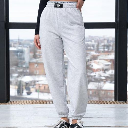 Штаны спорт AZNA (S-XL) Б03 l.grey (деми) AZNA Б03 l.grey