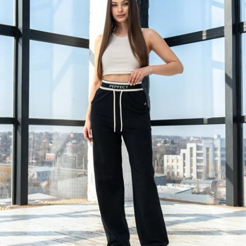 Штаны спорт AZNA (S-XL) Б50 black (деми) AZNA Б50 black