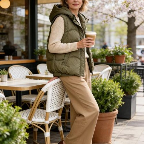 Жилетка Jacket (M-2XL) M2803 khaki (деми) Jacket M2803 khaki