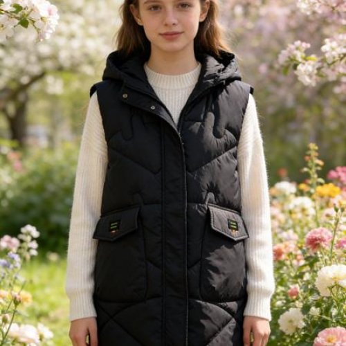 Жилетка Jacket (L-3XL) M816 black (деми) Jacket M816 black