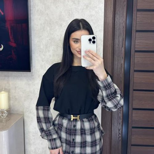 Туника Valentina (42-48) 7 black-grey (деми) Valentina 7 black-grey