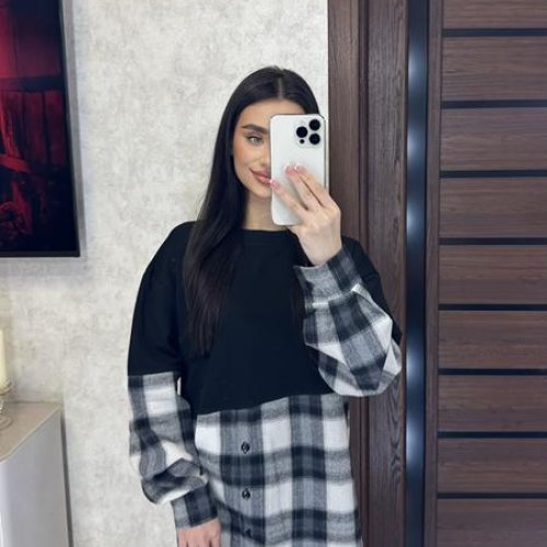 Туника Valentina (42-48) 7-2 black-grey (деми) Valentina 7-2 black-grey