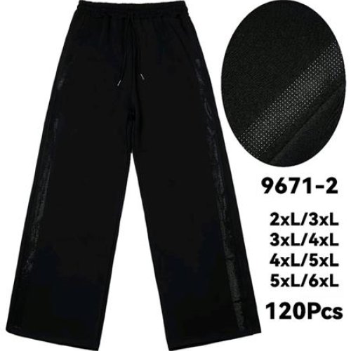 Штаны спорт Hoan (2XL-6XL) 9671-2 black (деми) Hoan 9671-2 black