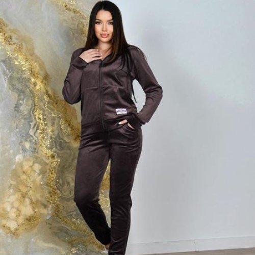 Костюм спорт OdesaOpt (44-52) 5244-41 brown (деми) OdesaOpt 5244-41 brown