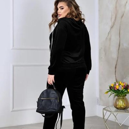 Костюм спорт OdesaOpt (54-60) 7990-31 black (деми) OdesaOpt 7990-31 black