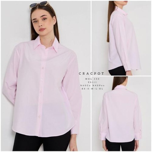 Рубашка Maxim Jeans (XS-XL) 150 l.pink (деми) Maxim Jeans 150 l.pink