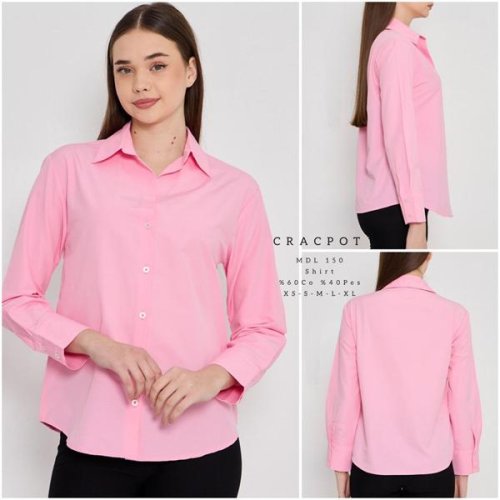 Рубашка Maxim Jeans (XS-XL) 150 pink (деми) Maxim Jeans 150 pink