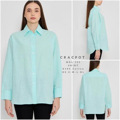 Рубашка Maxim Jeans (XS-XL) 155 l.blue (деми) Maxim Jeans 155 l.blue