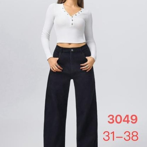 Джинсы NewJeans (31-38) 3049 black (деми) NewJeans 3049 black