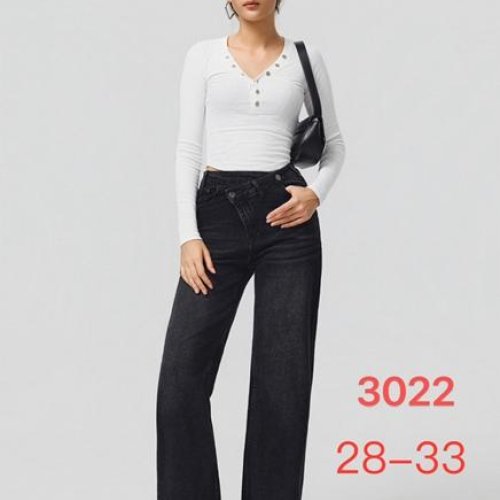 Джинсы NewJeans (28-33) 3022 black (деми) NewJeans 3022 black