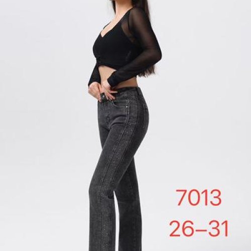 Джинсы NewJeans (26-31) 7013 black (деми) NewJeans 7013 black