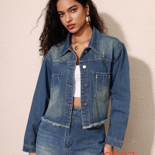 Куртка NewJeans (S-XL) 6027 blue (деми) NewJeans 6027 blue