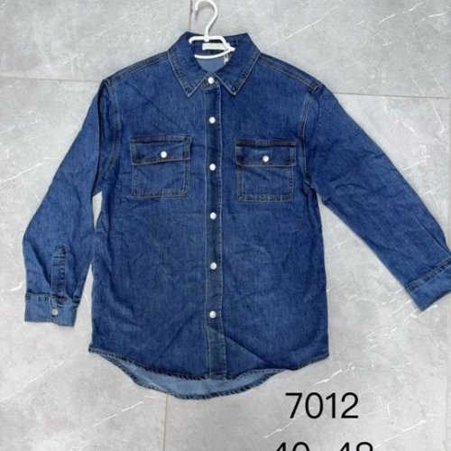 Рубашка NewJeans (40-48) 7012 blue (деми) NewJeans 7012 blue