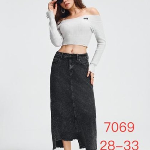 Юбка NewJeans (28-33) 7069 d.grey (лето) NewJeans 7069 d.grey