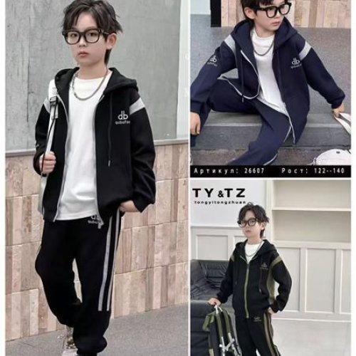 Костюм спорт Delfinka (122-140) 26607 black-grey (деми) Delfinka 26607 black-grey