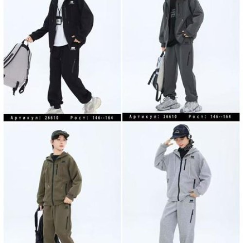 Костюм спорт Delfinka (146-164) 26610 l.grey (деми) Delfinka 26610 l.grey