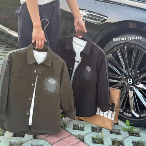 Рубашка Delfinka (130-170) 6812 khaki (деми) Delfinka 6812 khaki