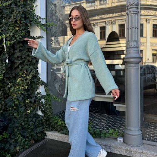 Кардиган Arina (42-48) 1663 mint (деми) Arina 1663 mint