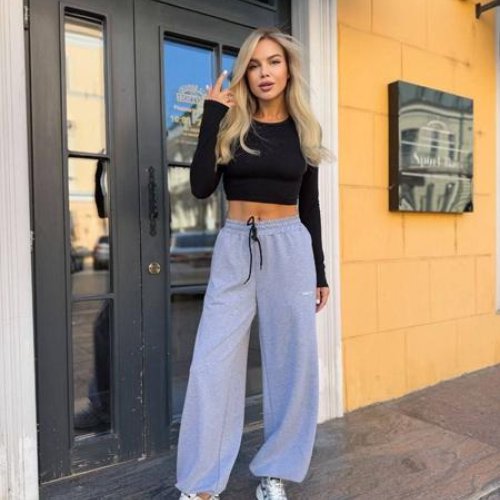 Штаны спорт Arina (42-48) 4239 grey (деми) Arina 4239 grey