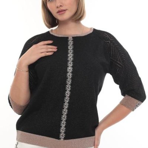 Свитер Julia (52-54) JL874 black (деми) Julia JL874 black