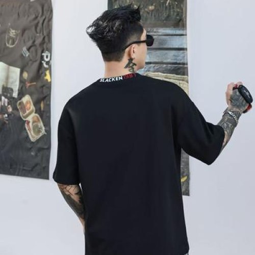 Футболка 2BRO (M-3XL) ADM82651 black (лето) 2BRO ADM82651 black